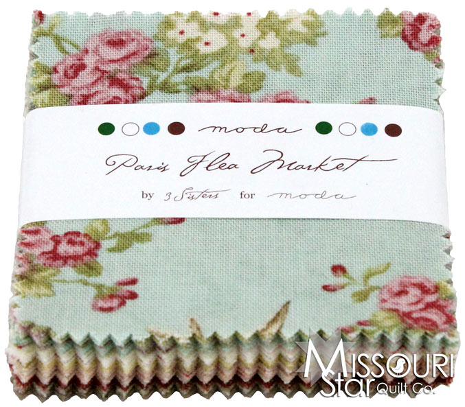 Paris-Flea-Market-Mini-Charm-Pack-by-3-Sisters-for-Moda-Fabrics-SKU#-3725MC
