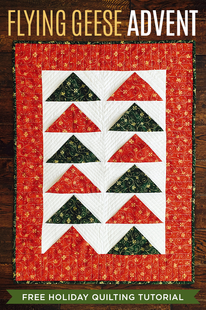 New Friday Tutorial The One Seam Flying Geese Quilt Advent Wall Hanging