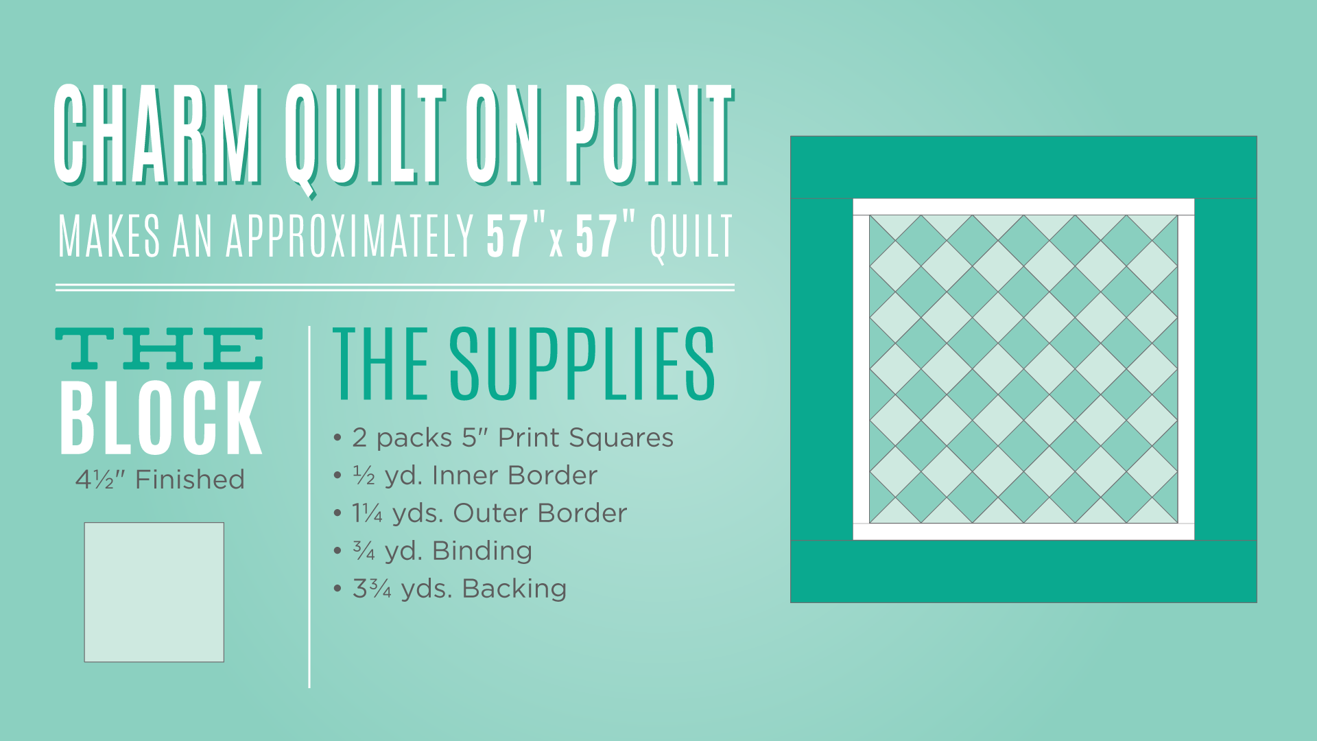 Charm Quilt on Point Missouri Star Blog