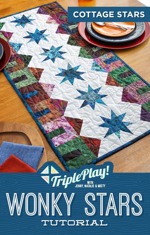 The Cottage Stars Quilt from Missouri Star Quilt Co. Watch the free Triple Play quilt tutorial today!