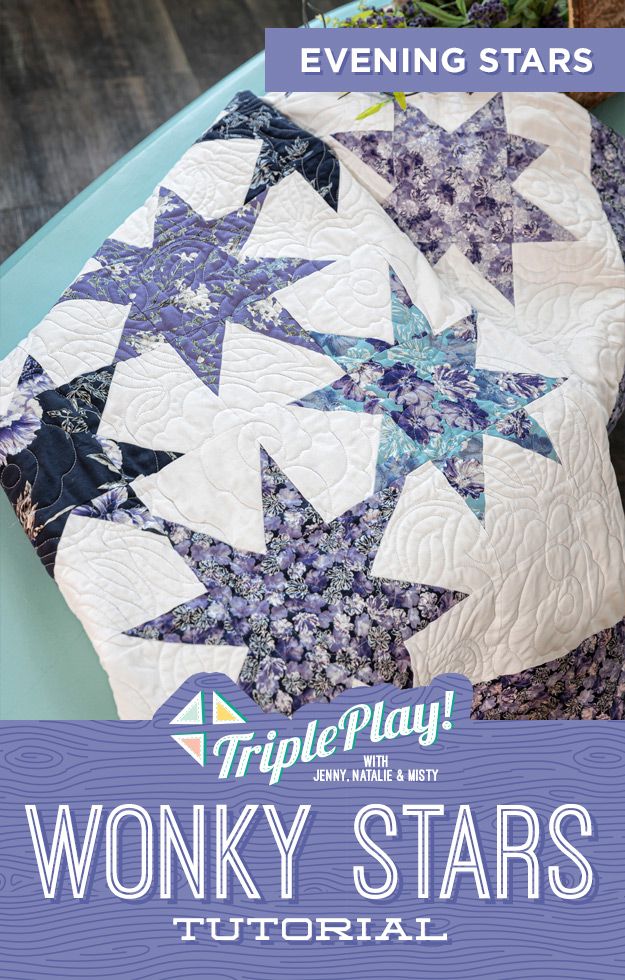 The Evening Stars Quilt from Missouri Star Quilt Co. Watch the free Triple Play quilt tutorial today!