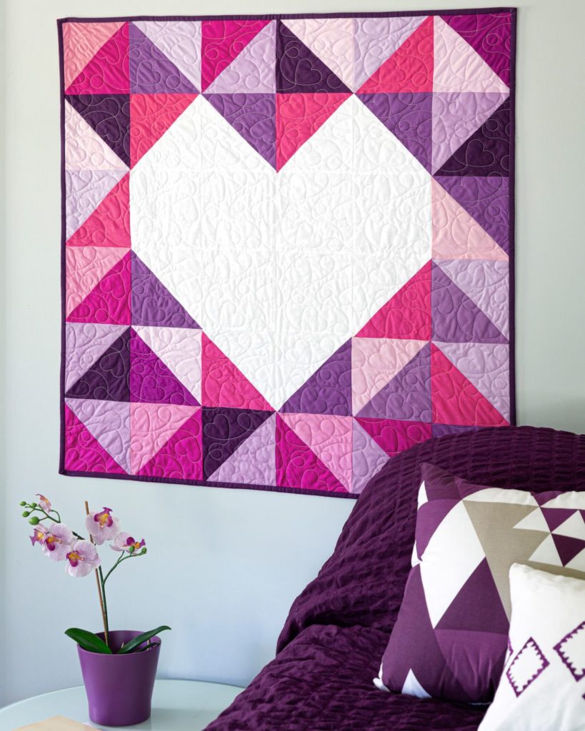 The Inside Out Heart Wall Hanging Quilt from Missouri Star Quilt Co. Watch the free quilt tutorial today!