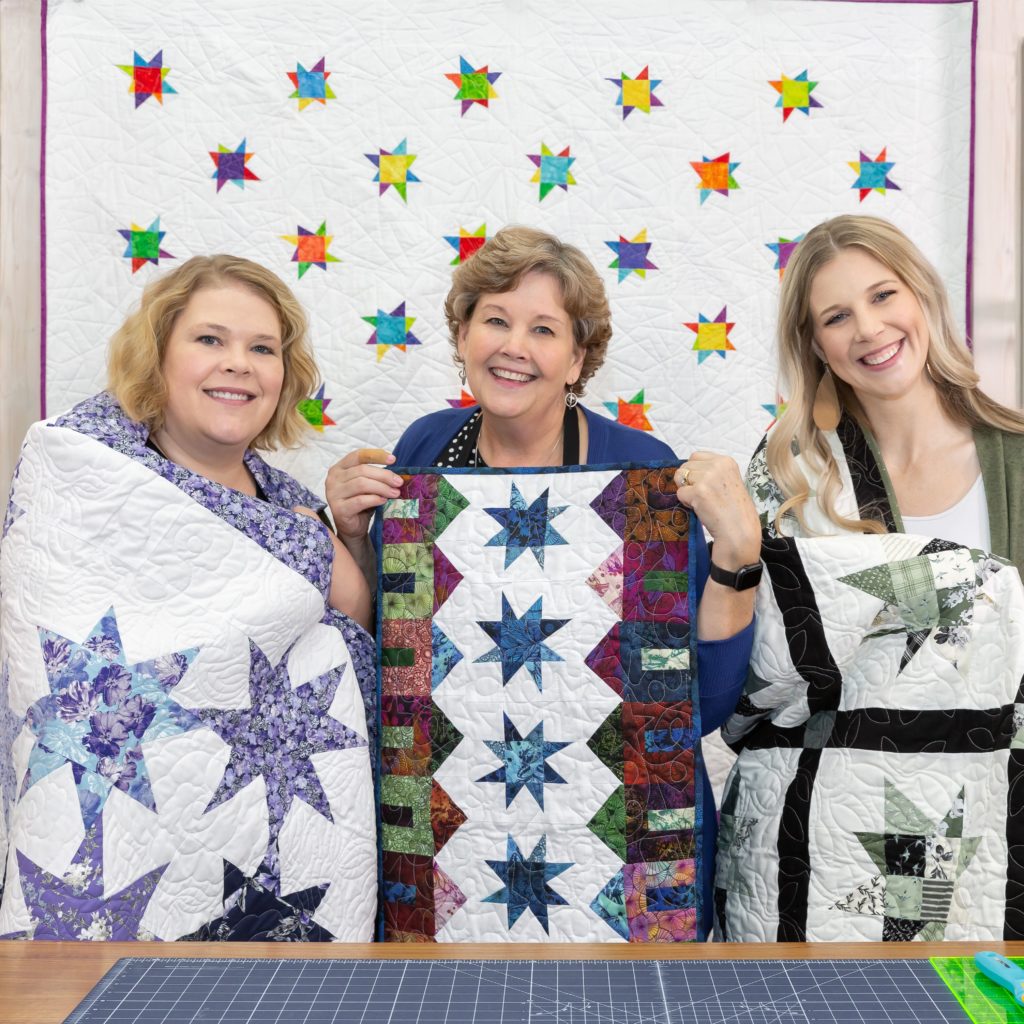 The Evening Stars, Luminary and Cottage Stars Quilts from Missouri Star Quilt Co. Watch the free Triple Play quilt tutorial today!