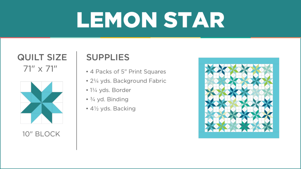 The Lemon Star Quilt from Missouri Star Quilt Co. Watch the free quilt tutorial today. 