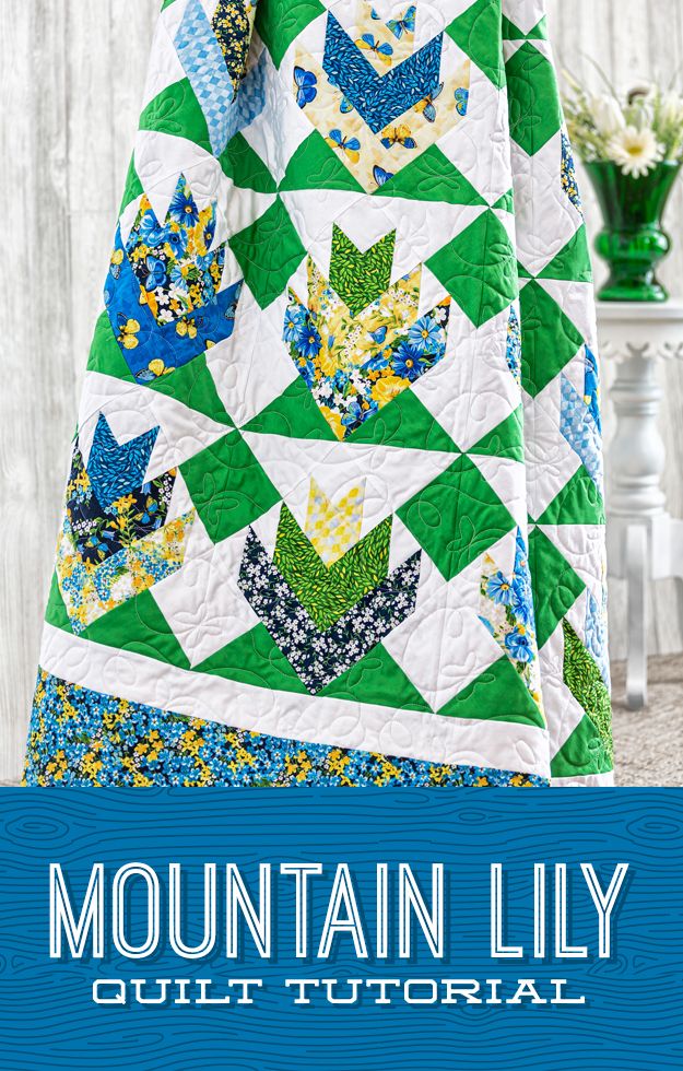 The Mountain Lily Quilt from Missouri Star Quilt Co. Watch the free quilt tutorial today. 