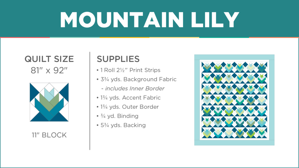 The Mountain Lily Quilt from Missouri Star Quilt Co. Watch the free quilt tutorial today. 