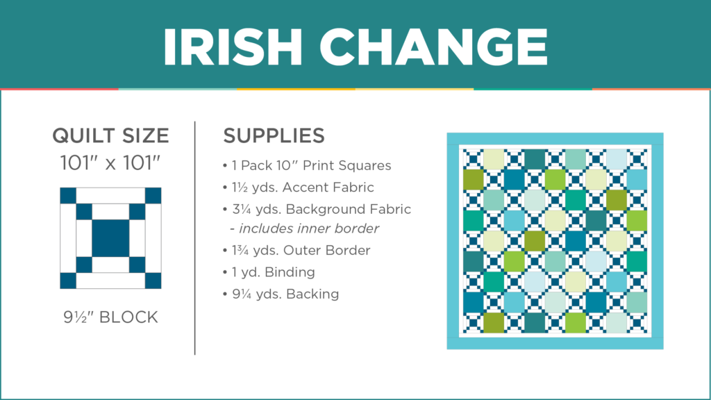 The Irish Change Quilt from Missouri Star Quilt Co. Watch the free quilt tutorial today. 
