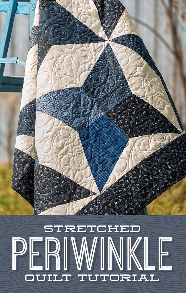 The Stretched Periwinkle Quilt from Missouri Star Quilt Co. Watch the free quilt tutorial today. 
