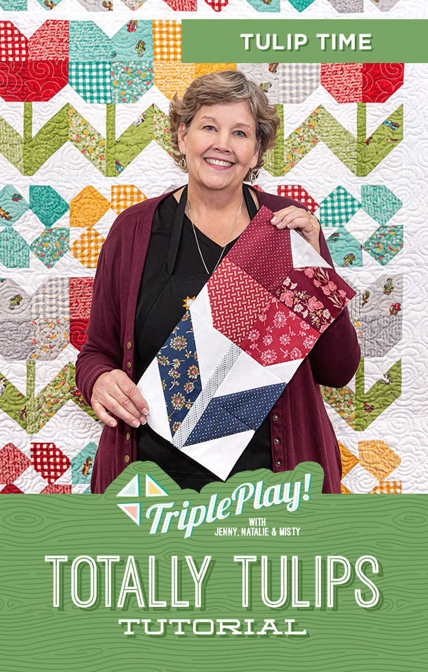 The Tulip Time Table Runner from Missouri Star Quilt Co. Watch the free quilt tutorial today. 