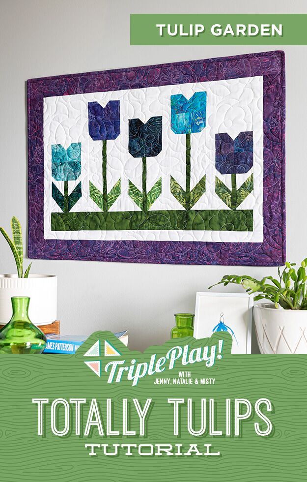The Tulip Garden Wall Hanging from Missouri Star Quilt Co. Watch the free quilt tutorial today. 