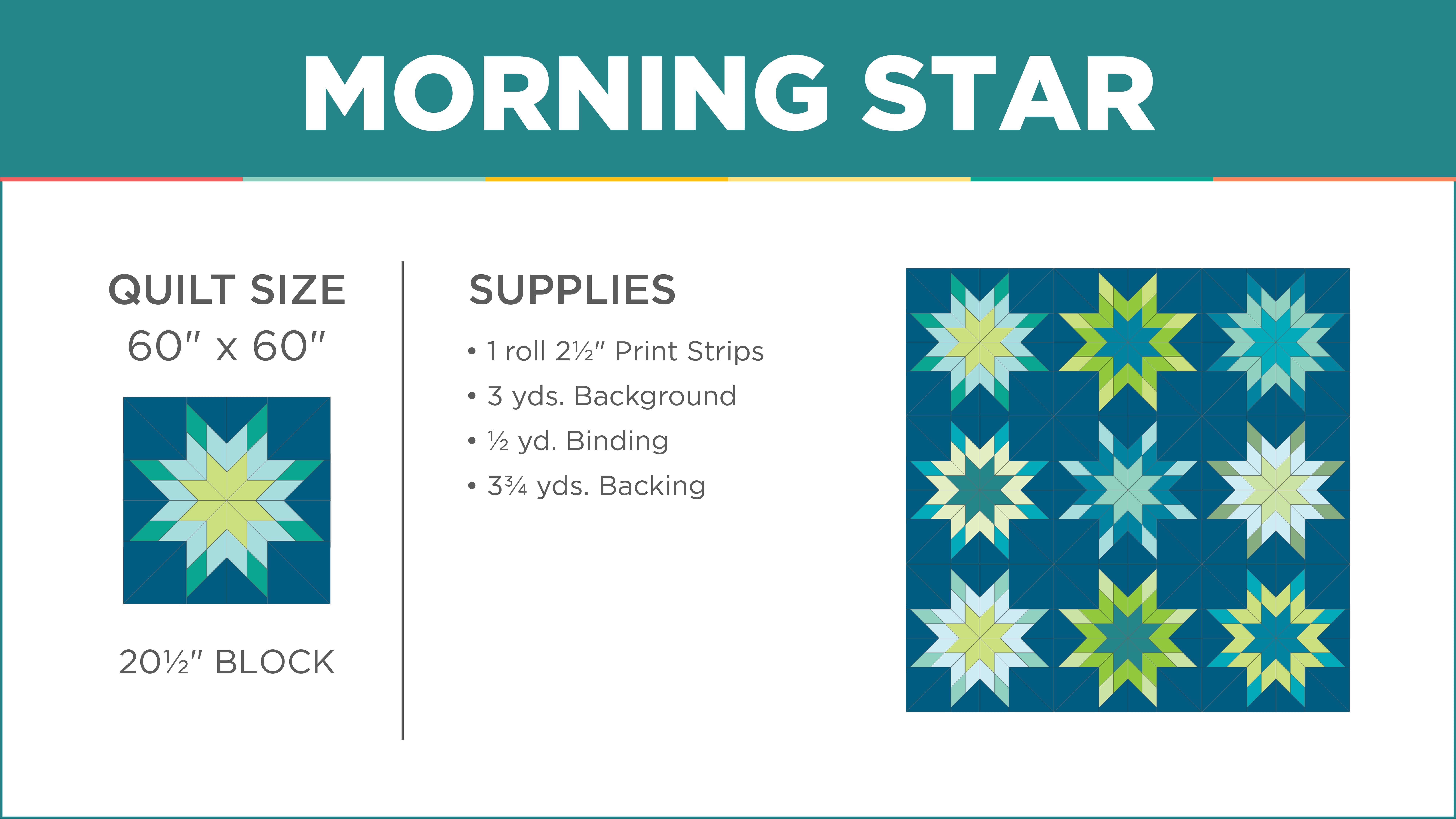 The Morning Star Quilt from Missouri Star Quilt Co. Watch the free quilt tutorial today. 