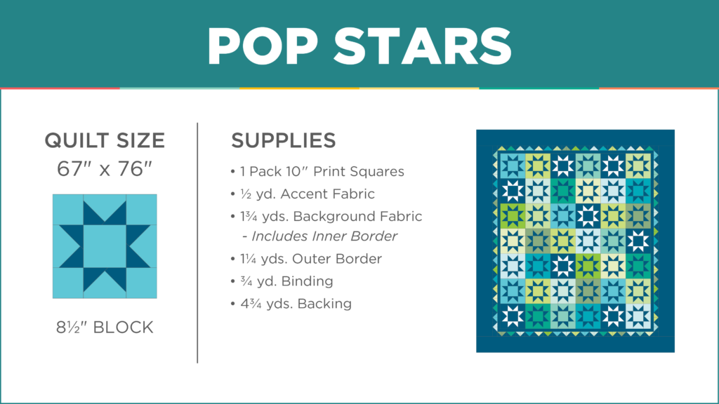 The Pop Stars Quilt from Missouri Star Quilt Co. Watch the free quilt tutorial today. 