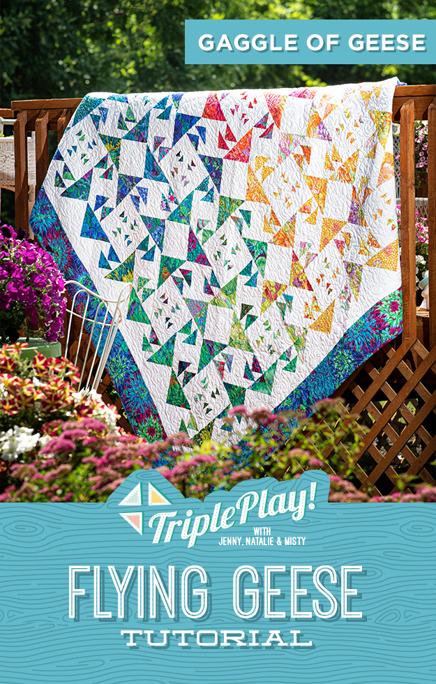 The Gaggle of Geese Quilt from Missouri Star Quilt Co. Watch the free quilt tutorial today. 