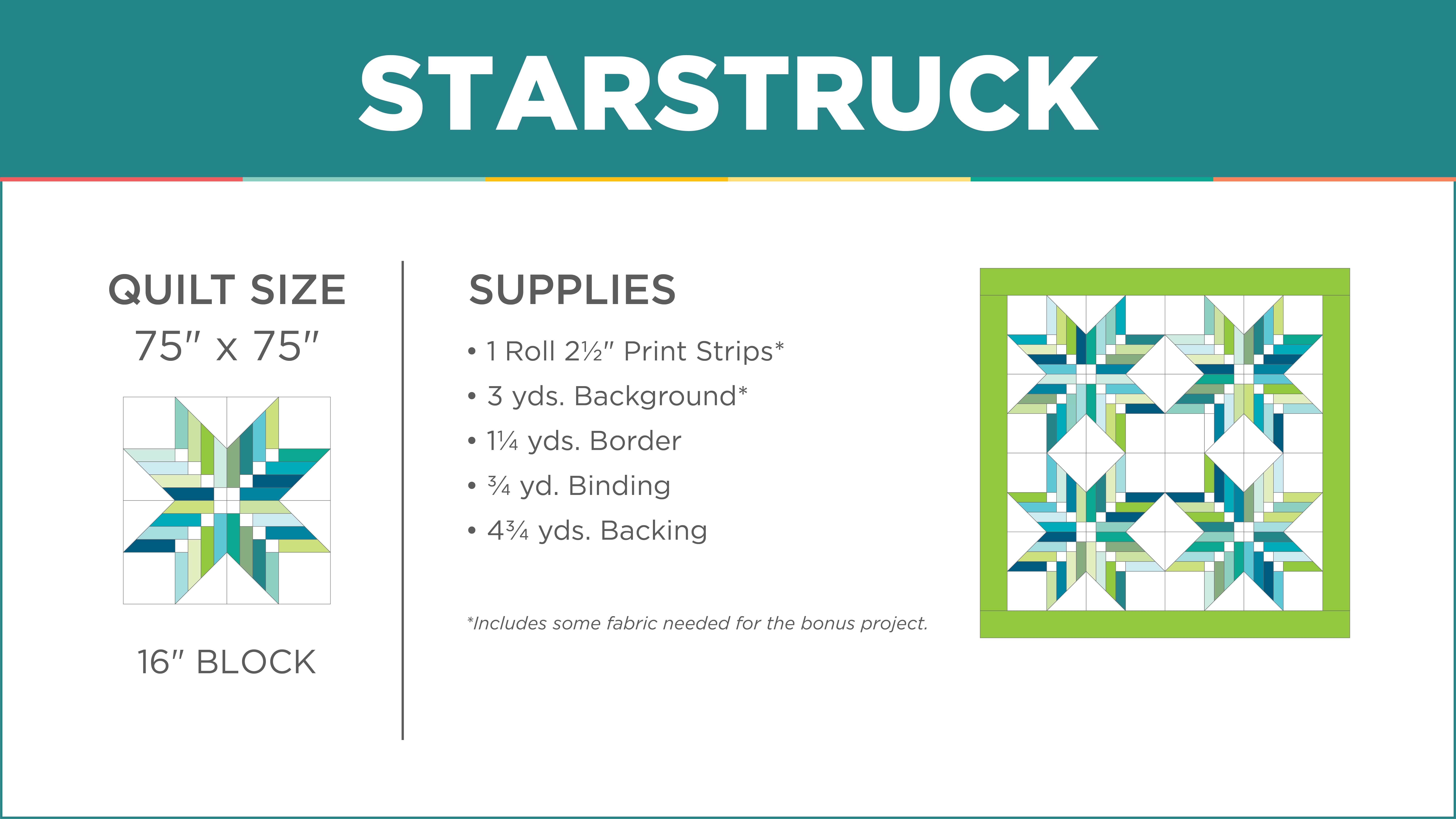 The Starstruck Quilt from Missouri Star Quilt Co. Watch the free quilt tutorial today. 