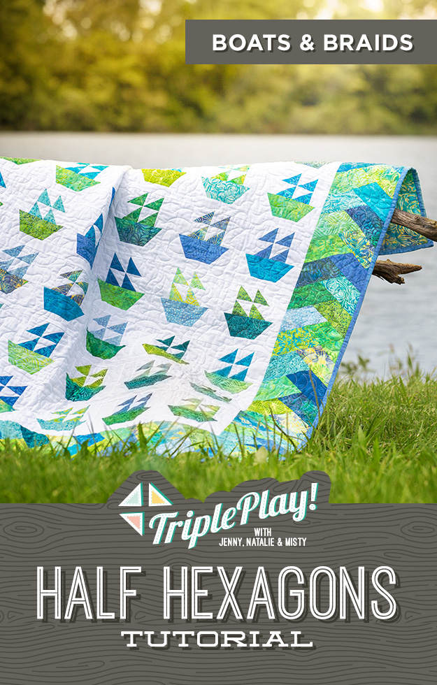The Half-Hexi Boats and Braids Quilt from Missouri Star Quilt Co. Watch the free quilt tutorial today. 