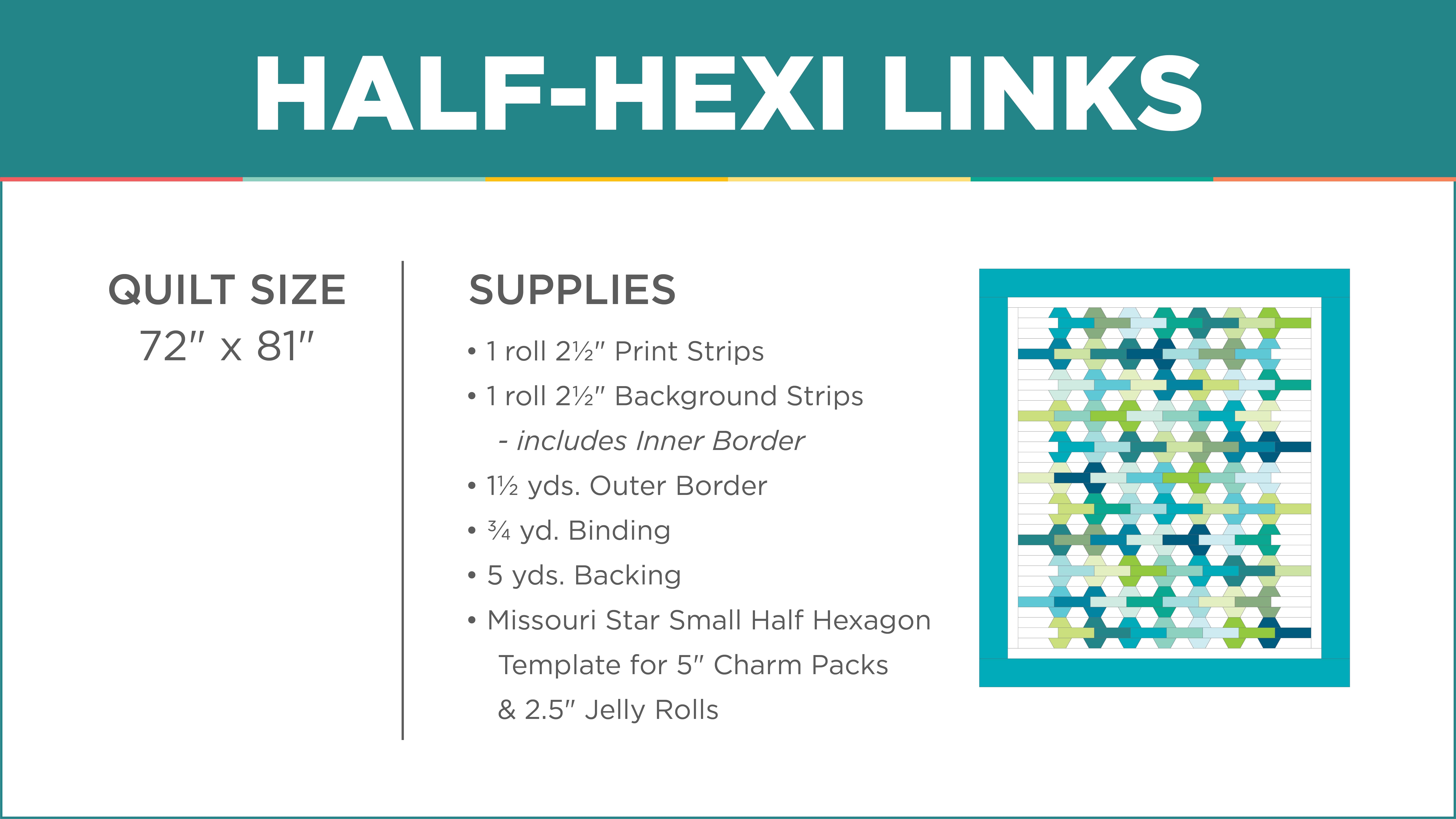 The Half-Hexi Links Quilt from Missouri Star Quilt Co. Watch the free quilt tutorial today. 