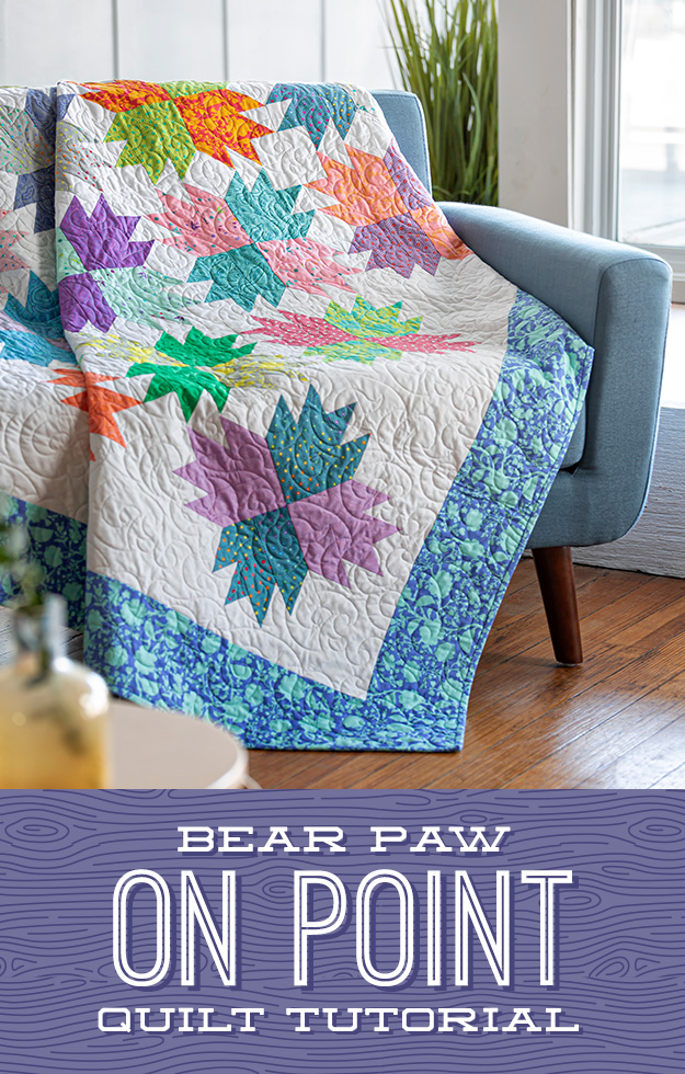 The Bear Paw on Point Quilt from Missouri Star Quilt Co. Watch the free quilt tutorial today. 