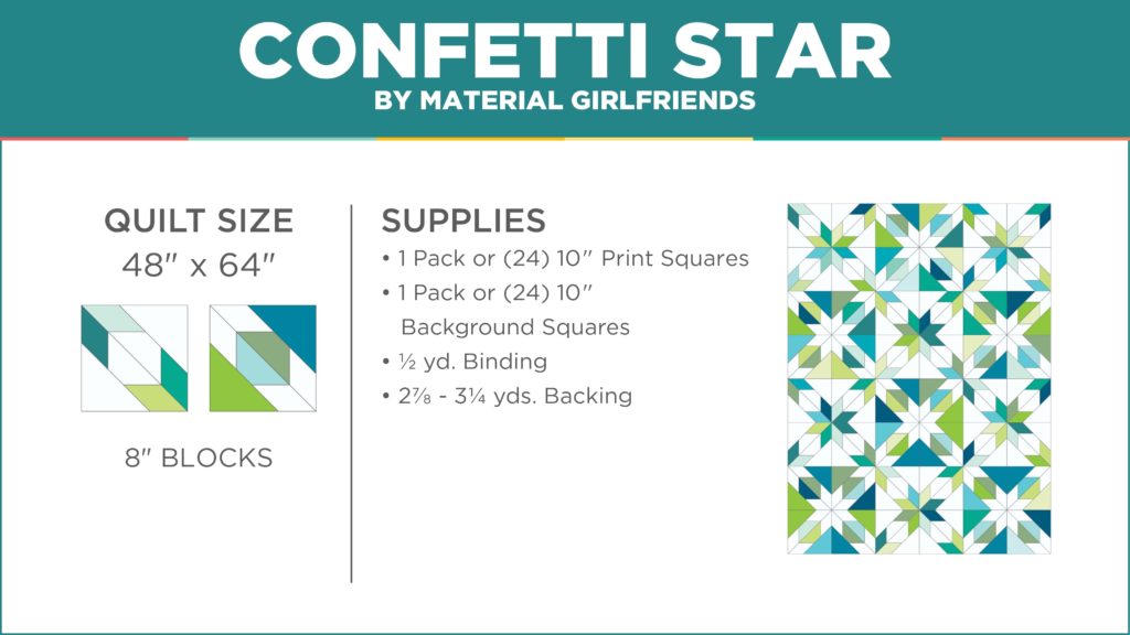 The Confetti Quilt from Material Girlfriends Patterns. Watch the free quilt tutorial today. 