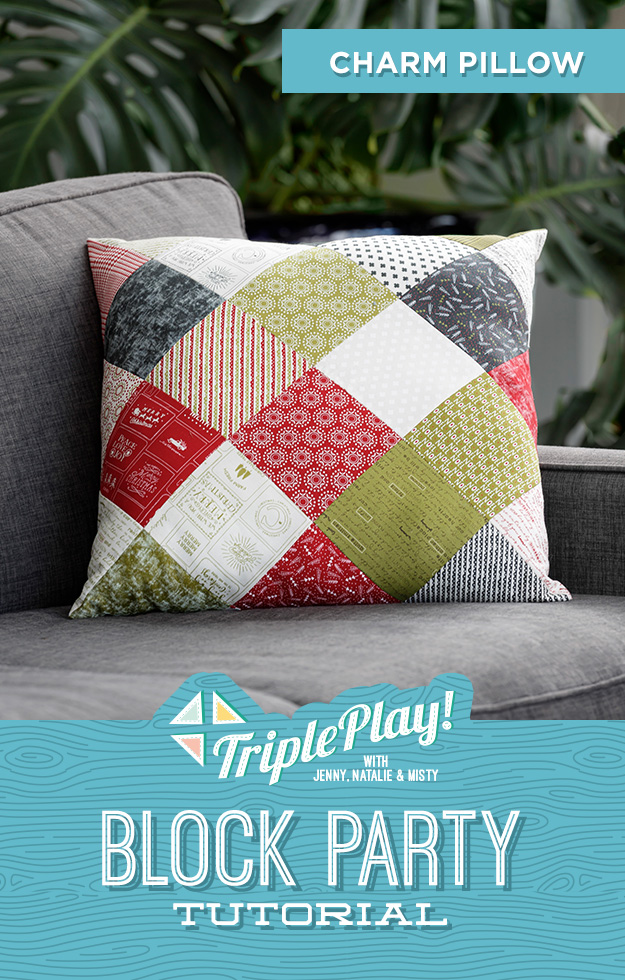 The Charm Pillow on Point from Missouri Star Quilt Co. Watch the free quilt tutorial today. 