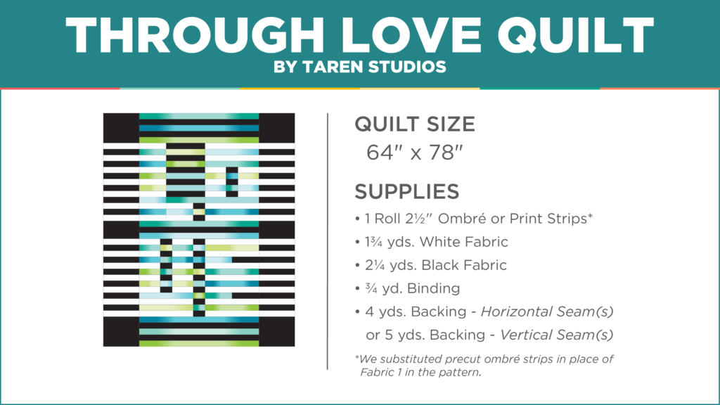 The Through Love Quilt. Watch the free quilt tutorial today. 