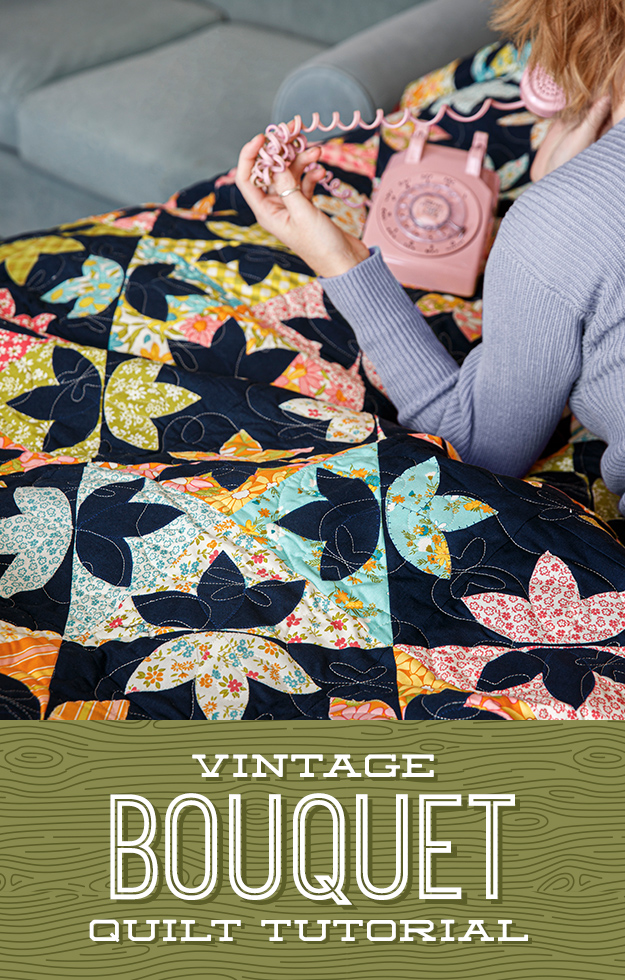 The Vintage Bouquet Quilt from Missouri Star Quilt Co. Watch the free quilt tutorial today. 