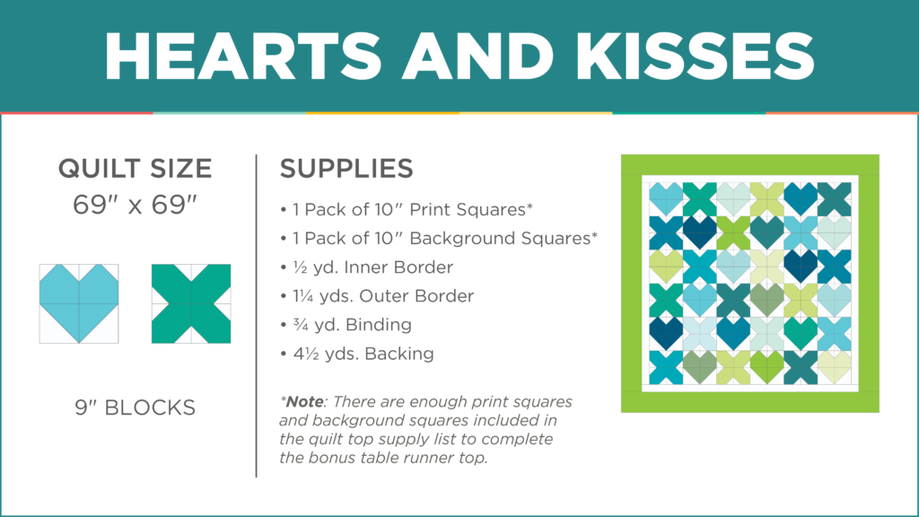 The Hearts and Kisses quilt from Missouri Star Quilt Co.