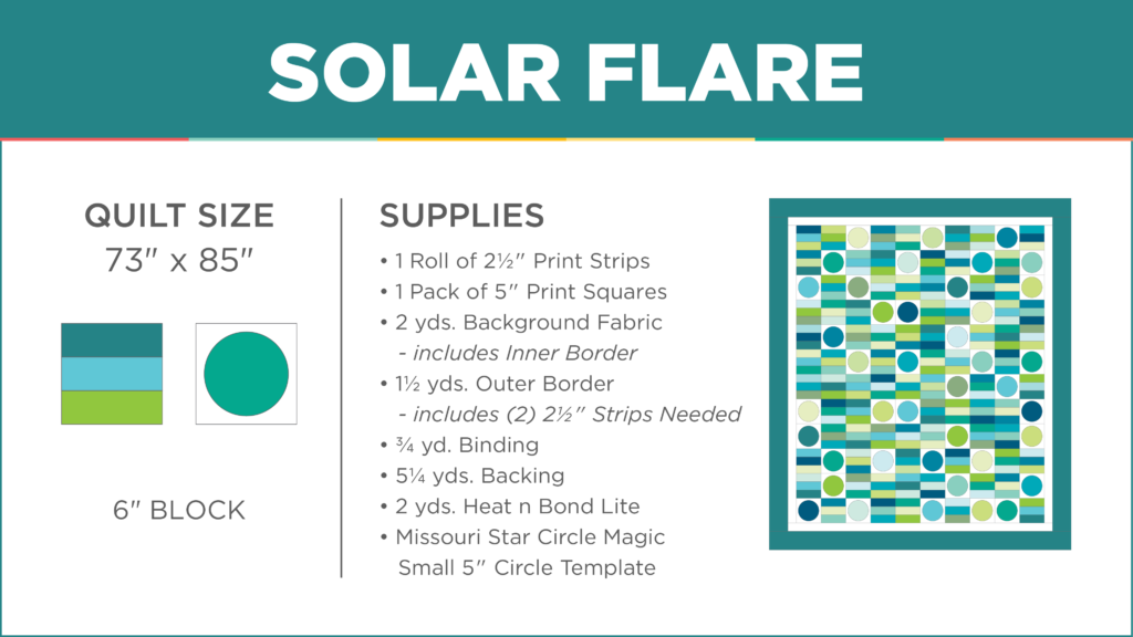 Solar Flare quilt by the Missouri Star Quilt Company.
