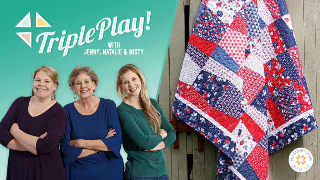 Join Jenny, Natalie and Misty for a Triple Play! featuring three new design of Tumbler quilts.