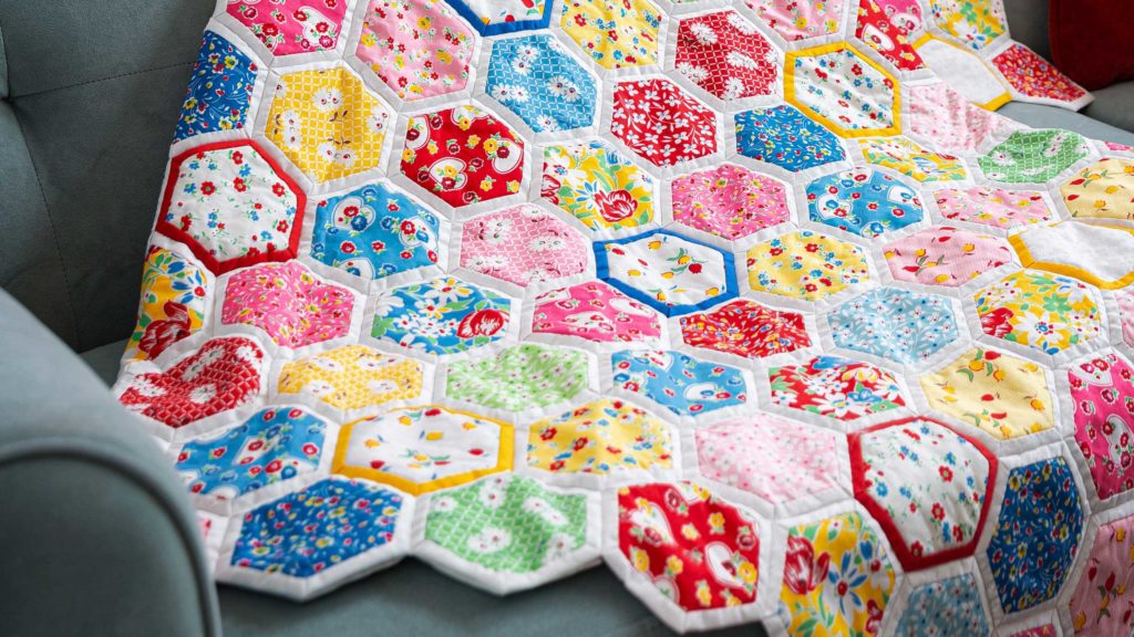 The Quilt as You Go 2.5" Hexagon quilt from Missouri Star Quilt Co.