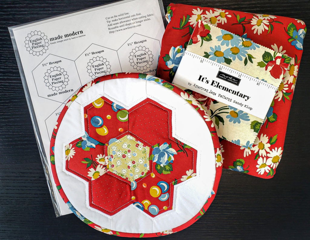 The English Paper Piecing Made Modern Stickers Pot Holder from Missouri Star Quilt Co.